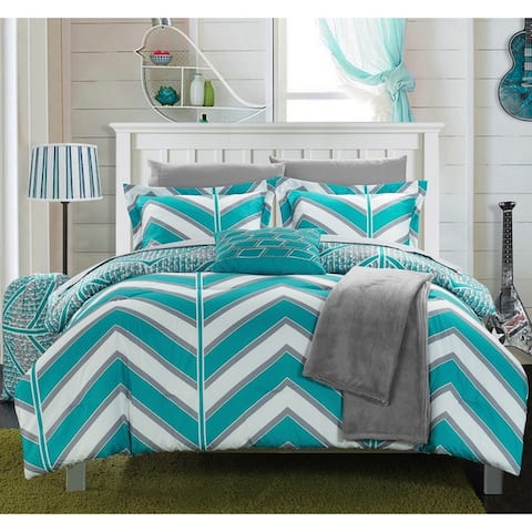 Chic Home Amaretto Chevron Reversible 10-piece Bed in a Bag with Sheet Set