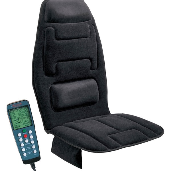 Relaxzen 10 Motor Black Massage Cushion with Heat