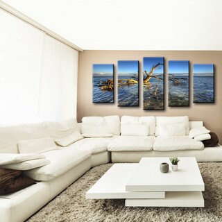 Breaking Surface' 5-Piece Wrapped Canvas Wall Art Set - Bed Bath ...