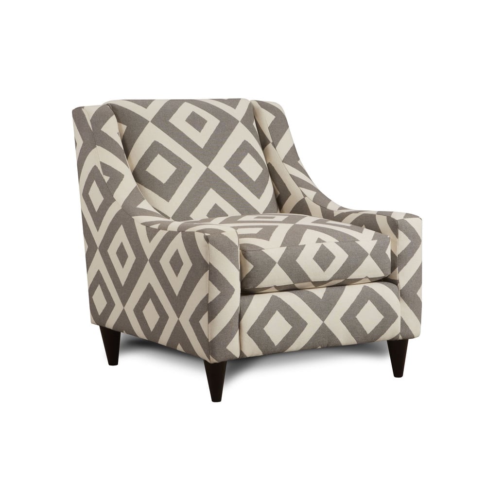 Cara Contemporary Grey Fabric Padded Armchair by Furniture of America