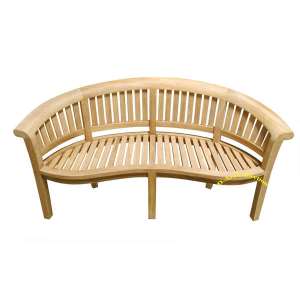 Art California Teak Wood Wide Curved Bench (Indonesia)   17461926