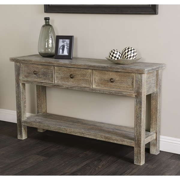 Rockie Rustic Wood Console Table by Kosas Home - Free Shipping Today ...