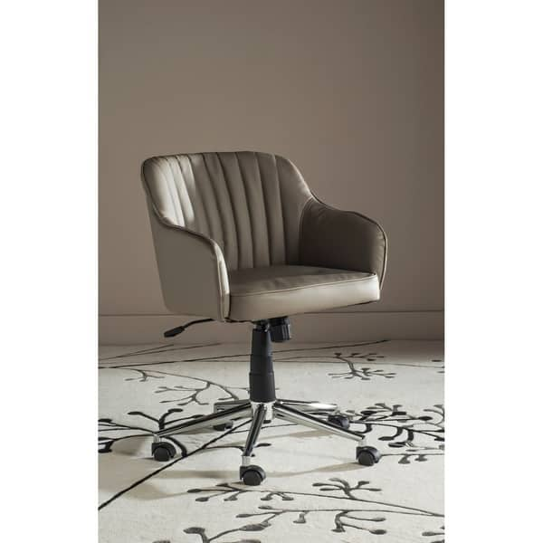 Shop Safavieh Office Grey Hilda Desk Chair 23 6 X 25 2 X 31 1