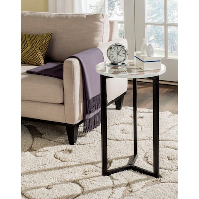 SAFAVIEH Zaira Grey/White End Table