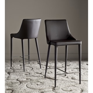 SAFAVIEH 26-inch Summerset Brown Counter Stool (Set of 2) - 22.9" x 18.9" x 37.4"