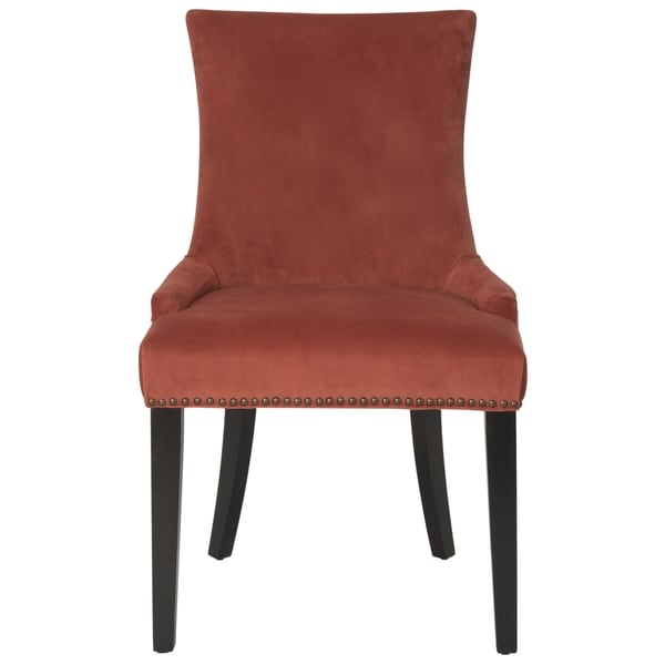 rust leather dining chairs