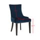 preview thumbnail 9 of 8, SAFAVIEH Dining Lester Navy Dining Chairs (Set of 2) - 22" x 24.8" x 36.4"