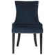 preview thumbnail 3 of 8, SAFAVIEH Dining Lester Navy Dining Chairs (Set of 2) - 22" x 24.8" x 36.4"