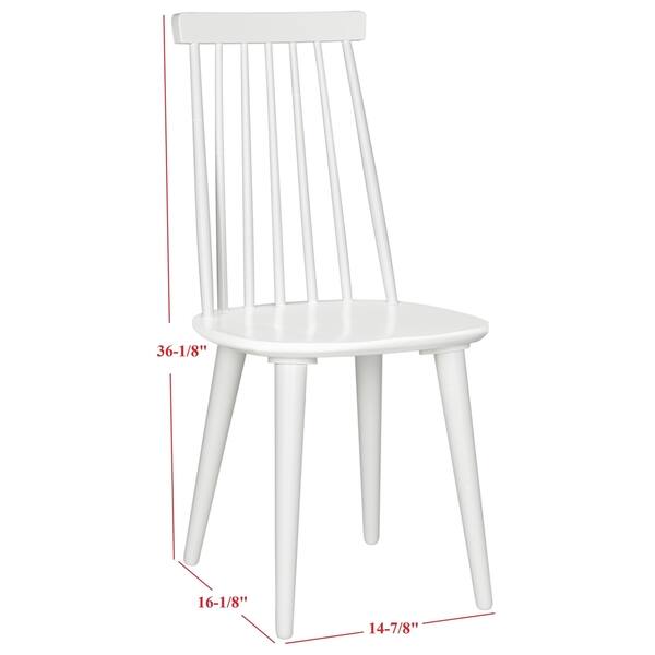 Shop Safavieh Dining Country Burris White Wood Dining Chairs Set