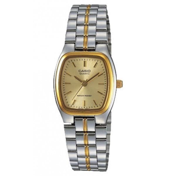 casio gold and silver watch