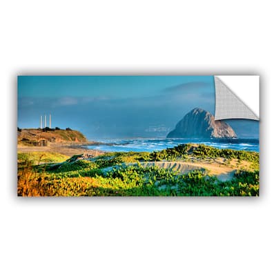 ArtAppealz Steve Ainsworth 'Morro Rock and Beach' Removable Wall Art