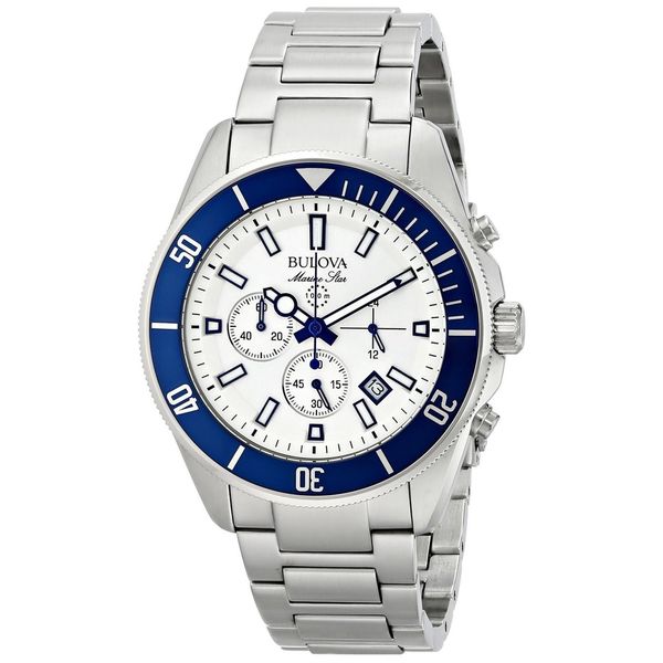 Bulova Mens 98B204 Stainless Steel Marine Star Chronograph Watch