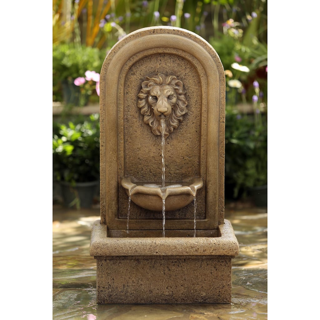 Lion Head Garden Water Fountain