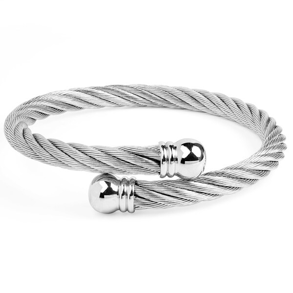 silver chunky bracelet womens