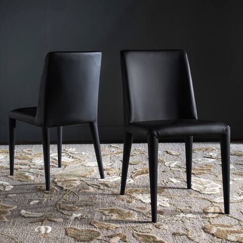 SAFAVIEH Dining Mid-Century Garretson Black Dining Chairs (Set of 2) - 22.5" x 17.4" x 33.5"