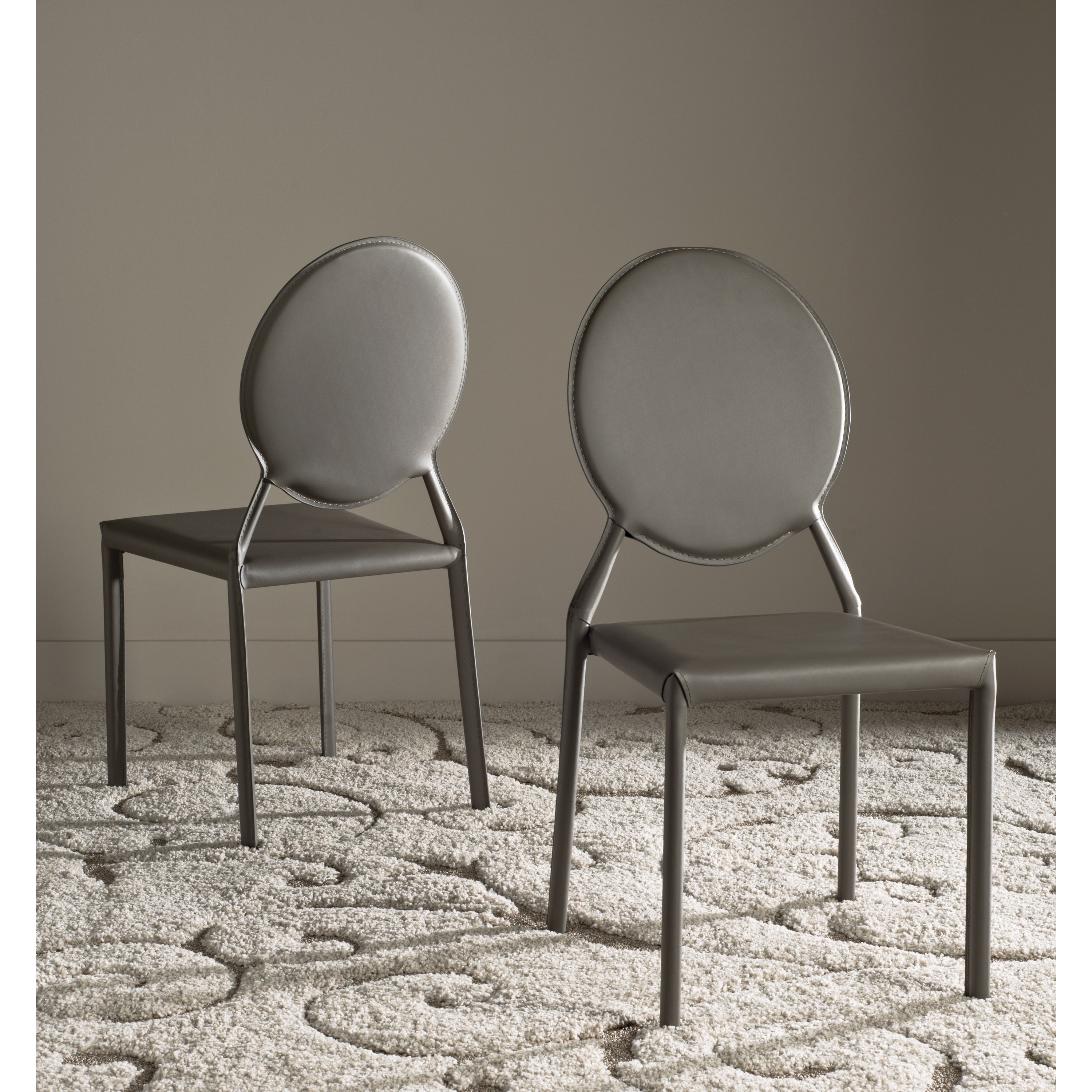 SAFAVIEH DINING MID-CENTURY Warner Grey Dining Chairs (Set Grey Modern ...