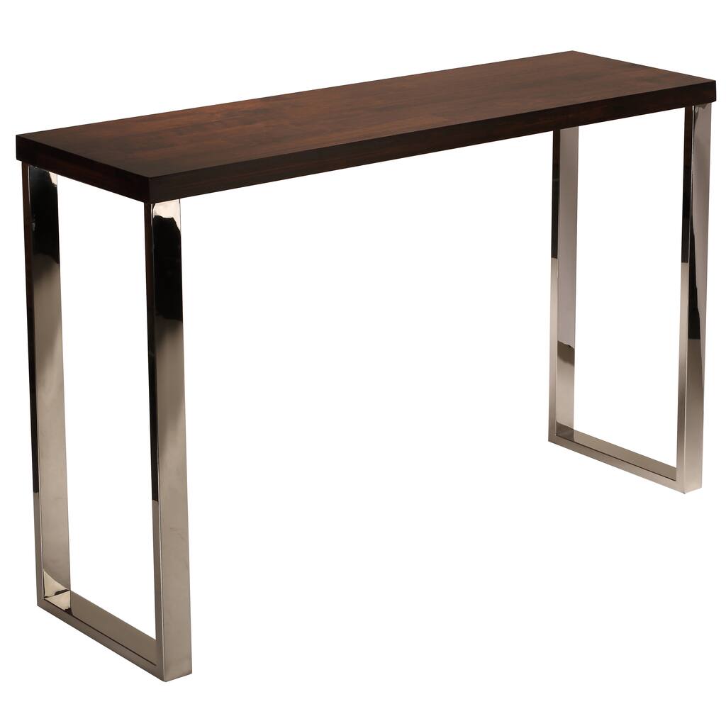 Cortesi Home Achille Contemporary Console Table with Chrome Legs
