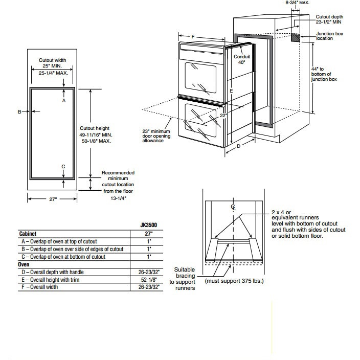 Shop Ge 27 Inch Built In Double Wall Oven In Black Free Shipping