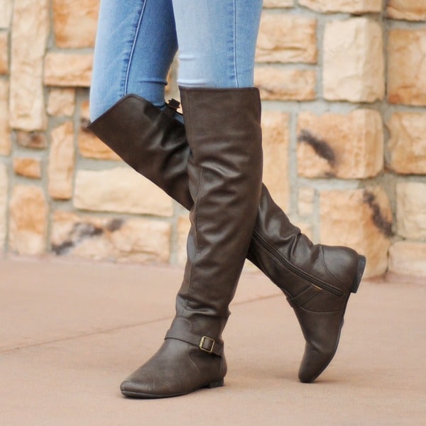 journee collection kane wide calf over the knee boot