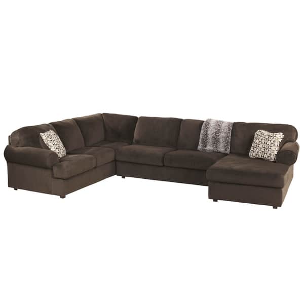 Shop Porch Den Wells Oversized Fabric Sectional Sofa On Sale