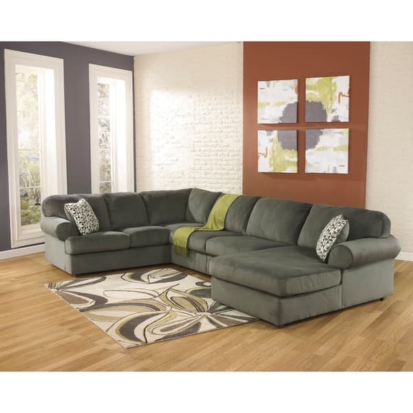 Shop Porch Den Wells Oversized Fabric Sectional Sofa On Sale