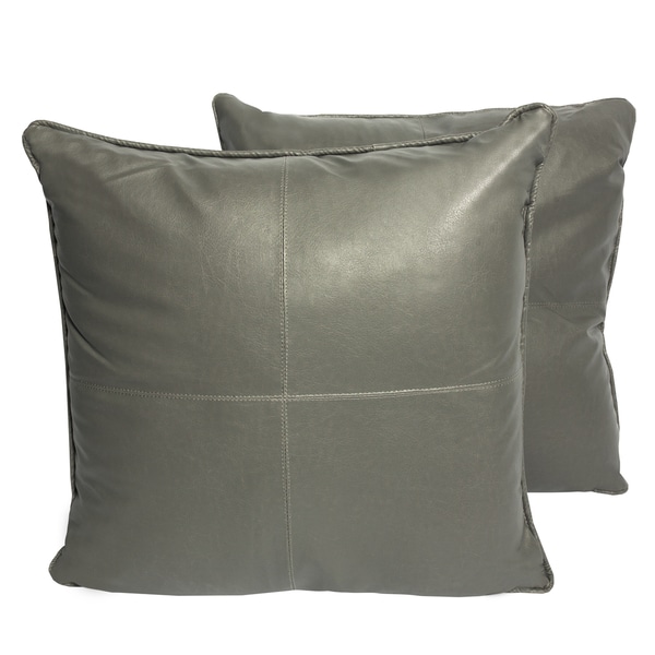 faux leather pillow