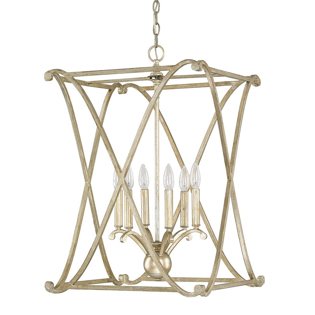 Donny Osmond Alexander 6-light Winter Gold Foyer Fixture/ Chandelier - Winter Gold - Chandeliers For Bedrooms by Overstock.com