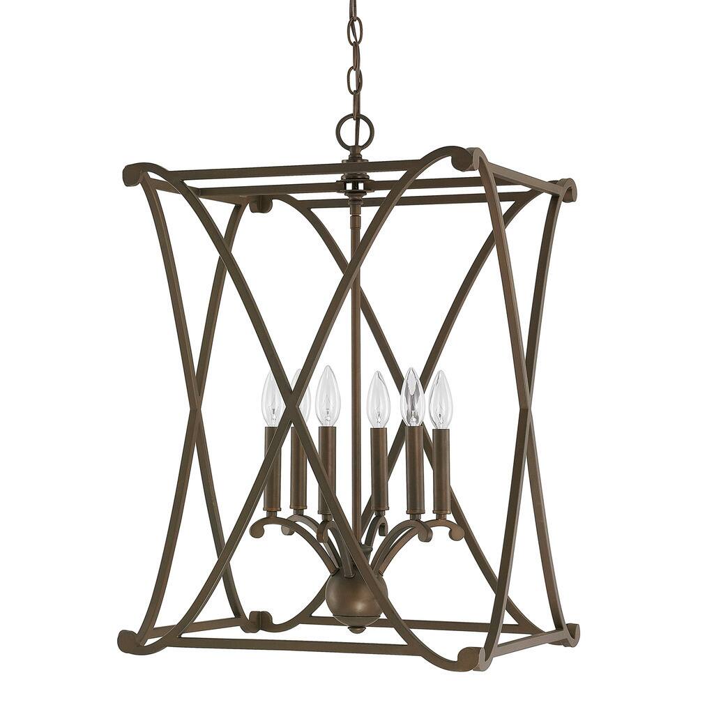 Donny Osmond Alexander 6-light Burnished Bronze Foyer Fixture/ Chandelier