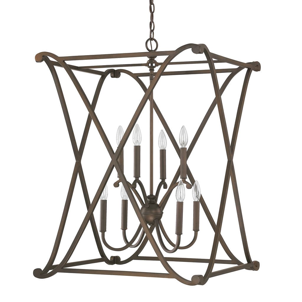 Donny Osmond Alexander 8-light Burnished Bronze Foyer Fixture/ Chandelier