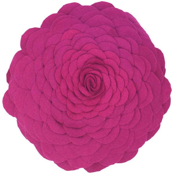 Rizzy Home 14-inch Round Floral Throw Pillow