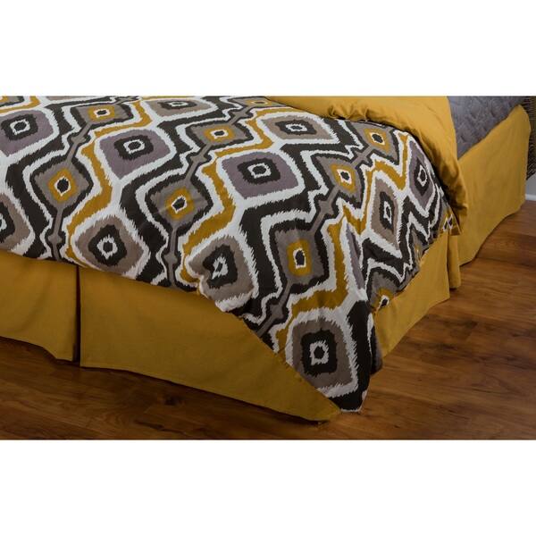 Rizzy Home Yellow Bed Skirt Overstock 10359182