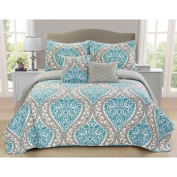 Calinda Reversible 5-piece Quilt Set