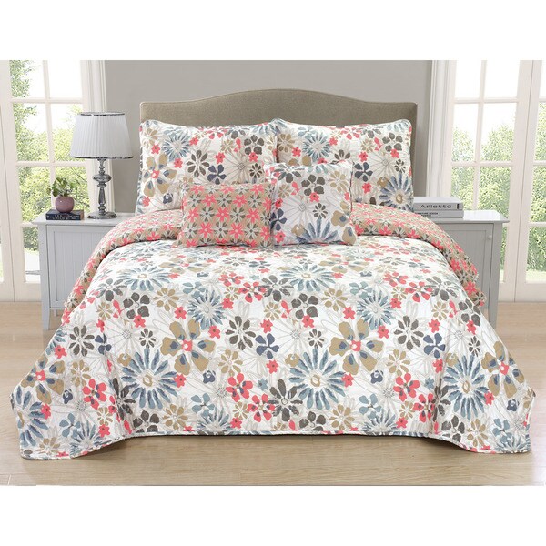 Caprice Reversible 5-piece Quilt Set