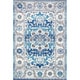 preview thumbnail 2 of 4, nuLOOM Traditional Persian Fancy Aqua Area Rug (8' x 10') - 8' x 10'