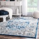 preview thumbnail 1 of 4, nuLOOM Traditional Persian Fancy Aqua Area Rug (8' x 10') - 8' x 10'