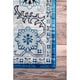 preview thumbnail 6 of 4, nuLOOM Traditional Persian Fancy Aqua Area Rug (8' x 10') - 8' x 10'