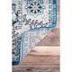 preview thumbnail 3 of 4, nuLOOM Traditional Persian Fancy Aqua Area Rug (8' x 10') - 8' x 10'