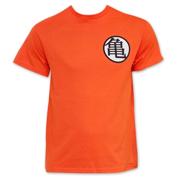 shop dragon ball z orange king kai goku symbol costume t shirt overstock 10359284 dragon ball z orange king kai goku symbol costume t shirt