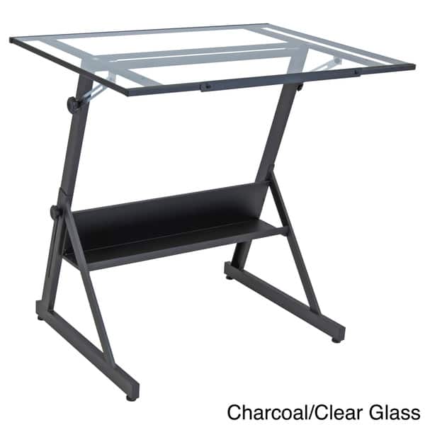 Download Free Shop Studio Designs Solano Adjustable Drafting And Hobby Craft Table Overstock 10359544 Black PSD Mockup Template