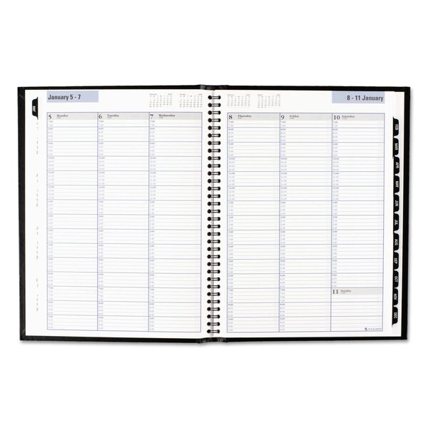 AT-A-GLANCE DayMinder Hardcover Weekly Appointment Book, 8 x 11, Black, 2018