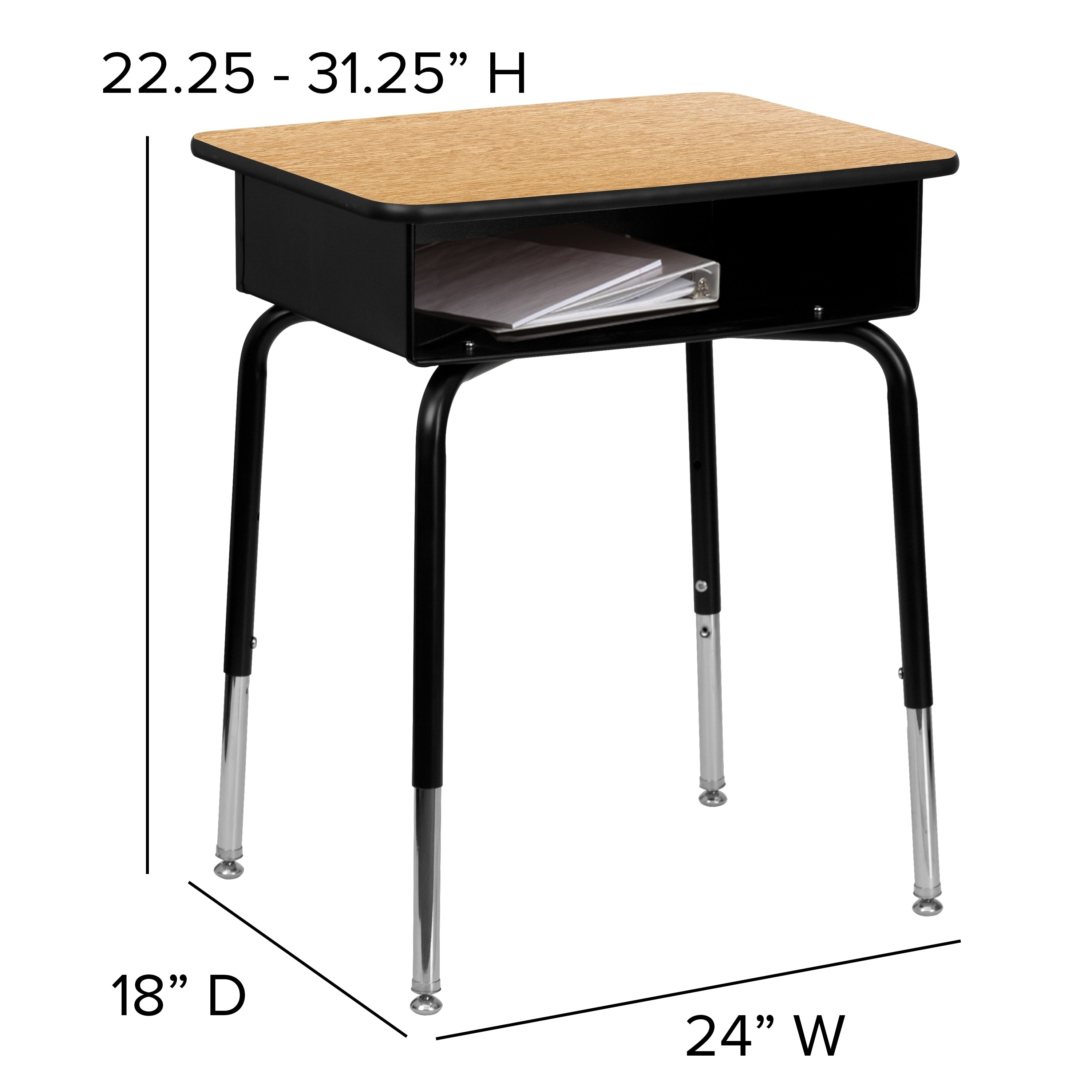 Shop Student Desk With Open Front Metal Book Box School