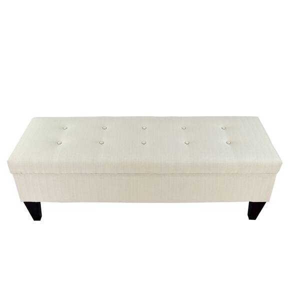 Shop Sachi 10 Button Tufted Upholstered Long Storage Bench Ottoman On Sale Overstock 10359840