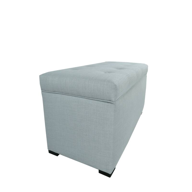 Angela 8 Button Tufted Storage Bench - Green