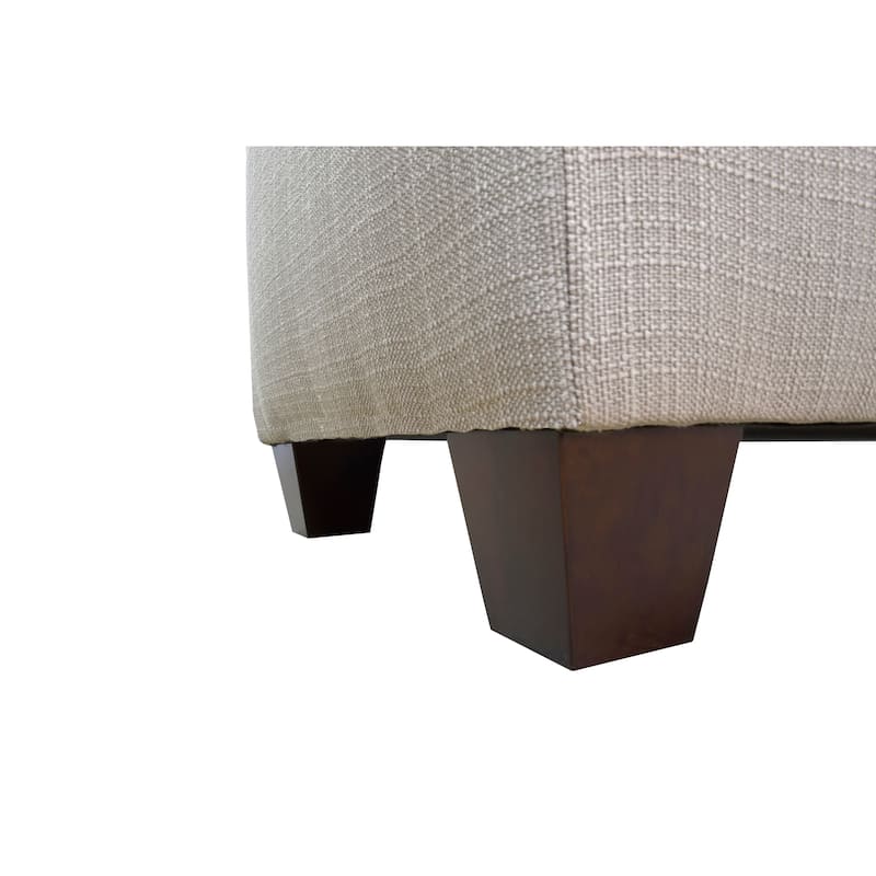 The Sole Secret Sachi Khaki Diamond Tufted Shoe Storage Bench