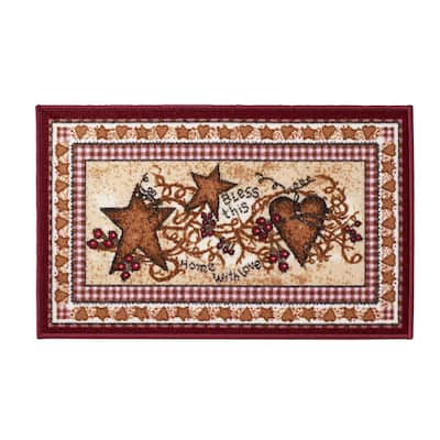 Avanti Hearts & Stars Bath Rug - Multi-color