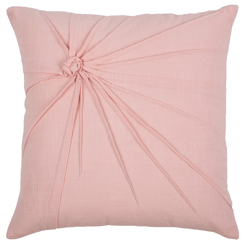 Twisted Knot Cotton Throw Pillow with Removable Cover