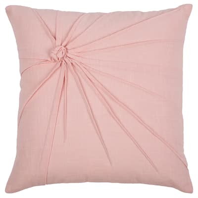Twisted Knot Cotton Throw Pillow with Removable Cover