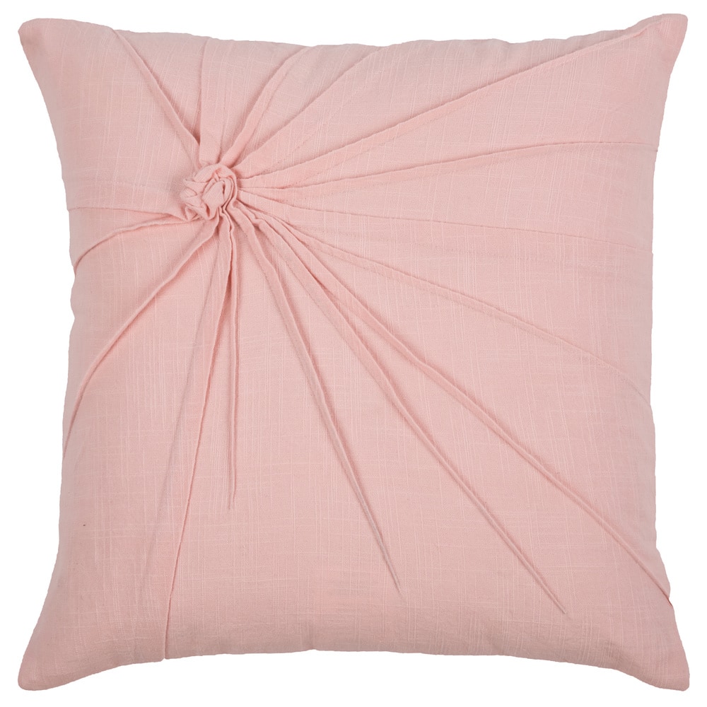 Twisted Knot Cotton Throw Pillow with Removable Cover