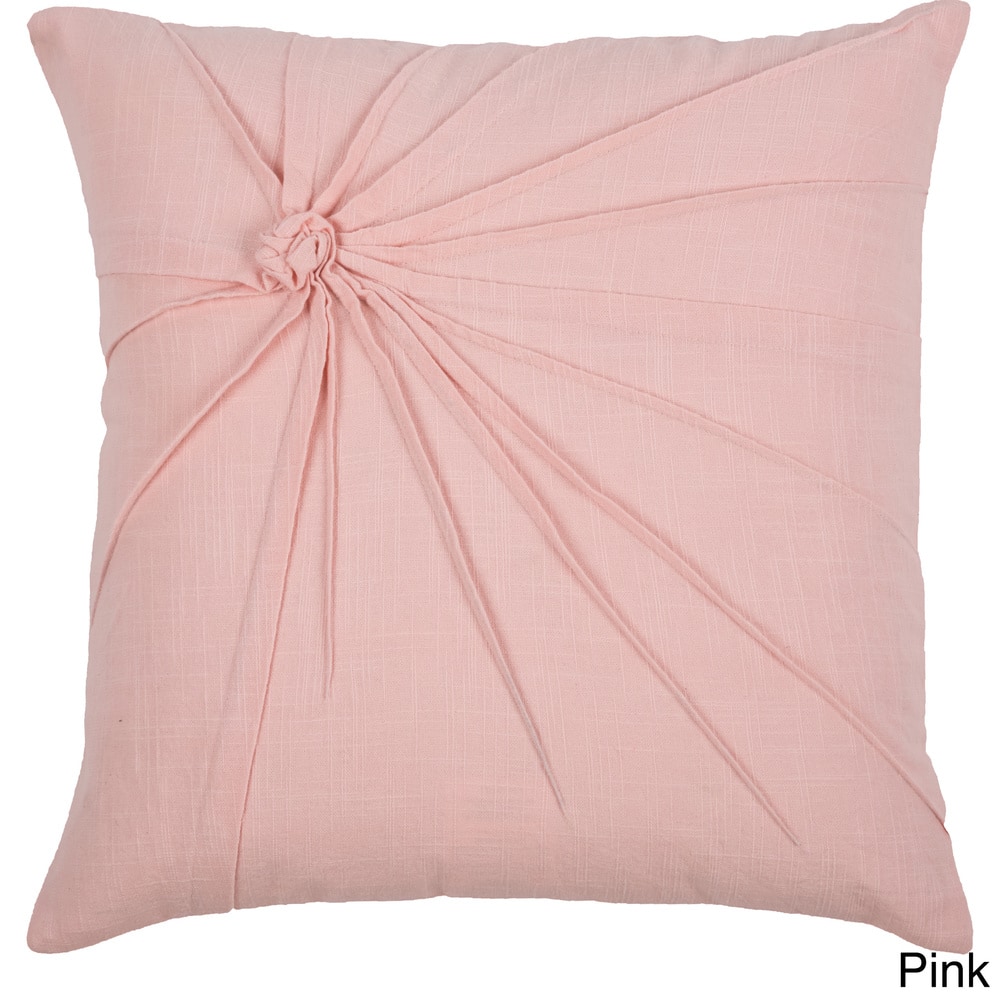 Rizzy Home 18 Inch Twisted Knot Cotton Throw Pillow With Removable Cover Overstock 10359961