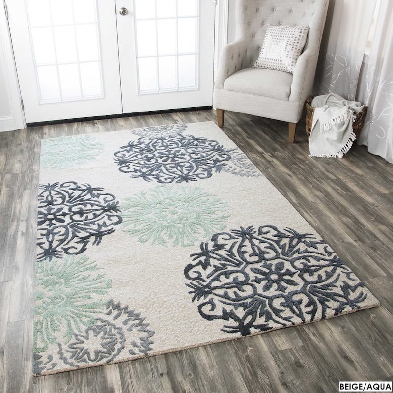 Alora Decor Milan Medallion Hand-tufted Wool Blend Rug